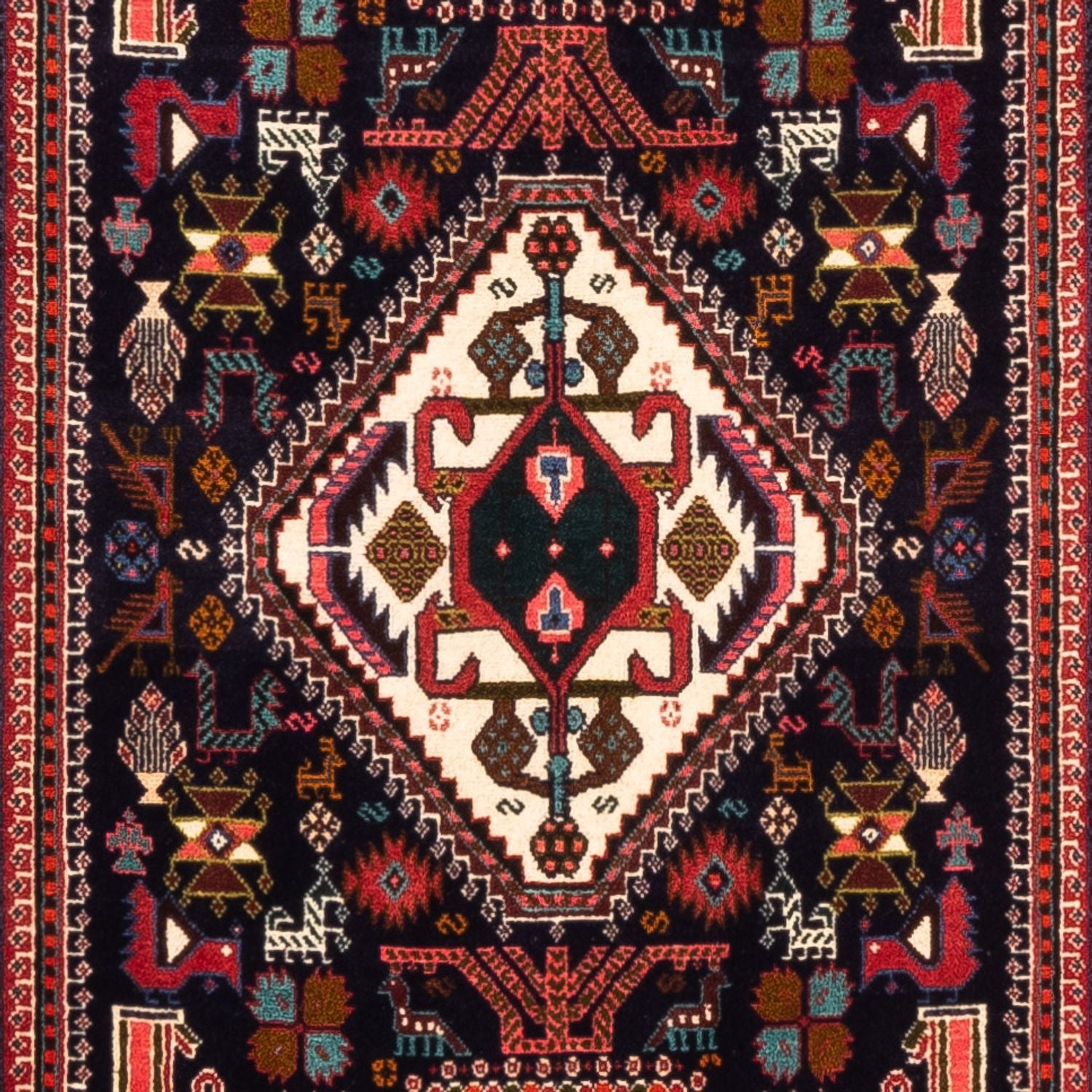 Läufer Perser - Nomadic - 250 x 78 cm - dunkelblau