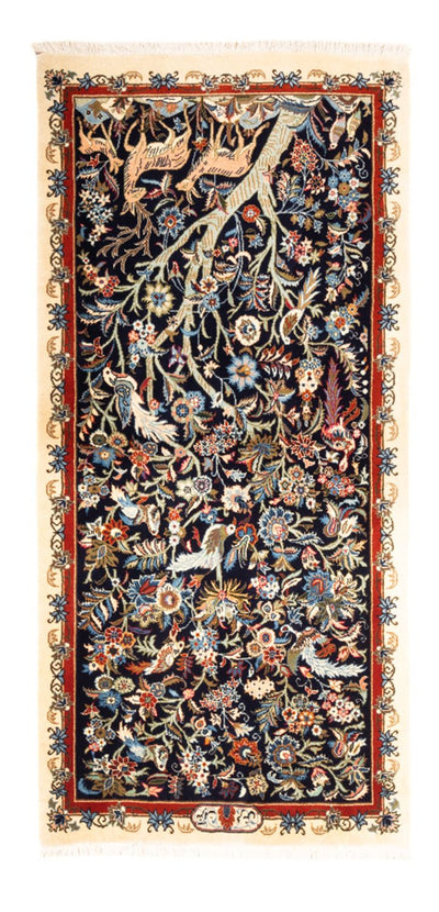 Kaschmar Teppich 90x188cm - Perserteppich - dunkelblau
