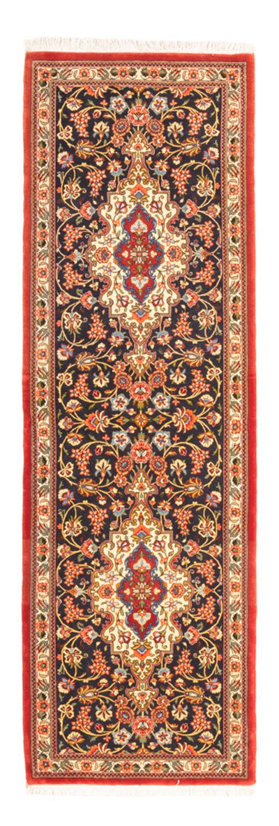 Ghom Teppich 65x203cm - Perserteppich - dunkelblau