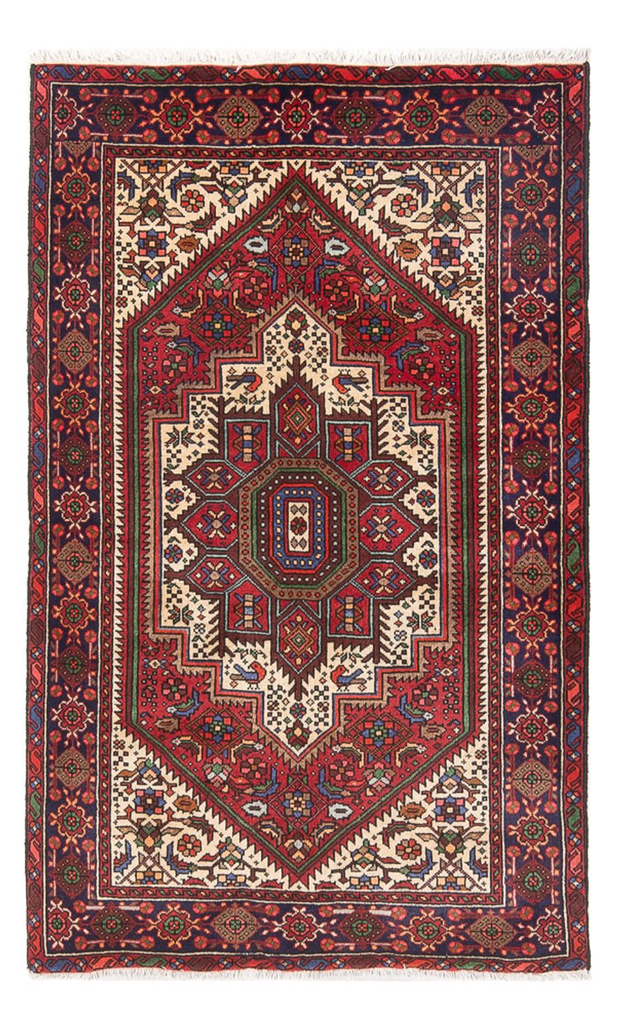 Perserteppich - Nomadic - 122 x 77 cm - rot