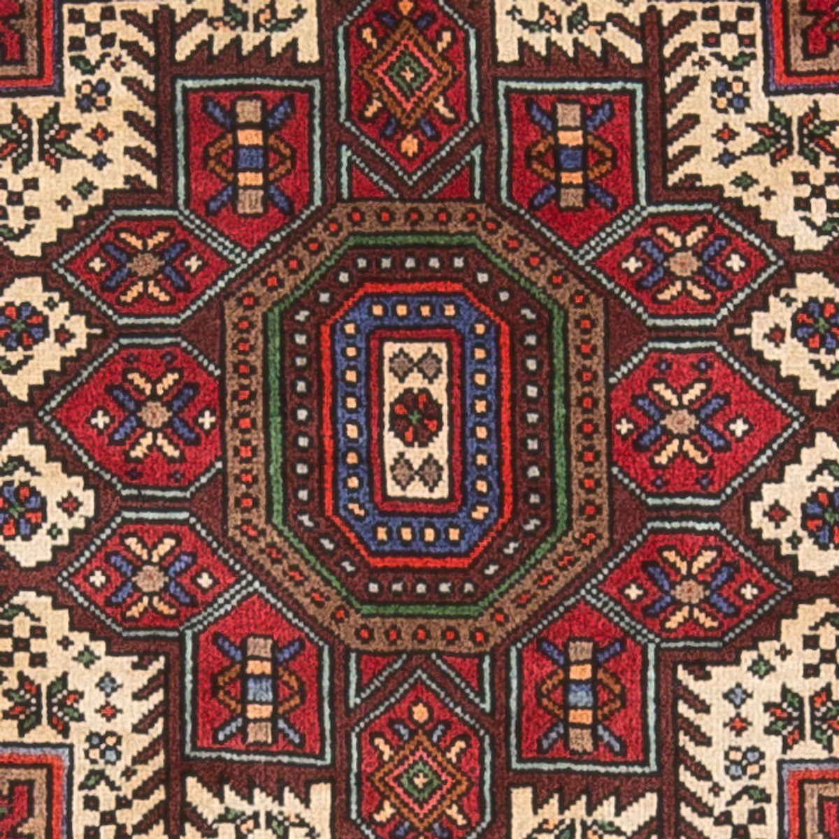 Perserteppich - Nomadic - 122 x 77 cm - rot