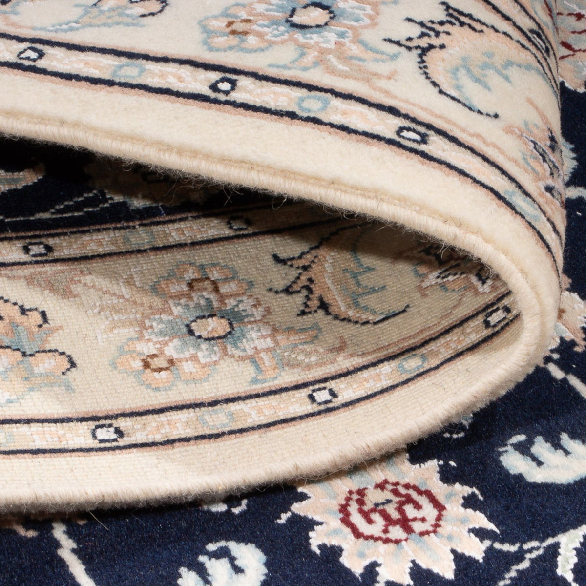 Perserteppich - Nain - Premium - 120 x 80 cm - dunkelblau