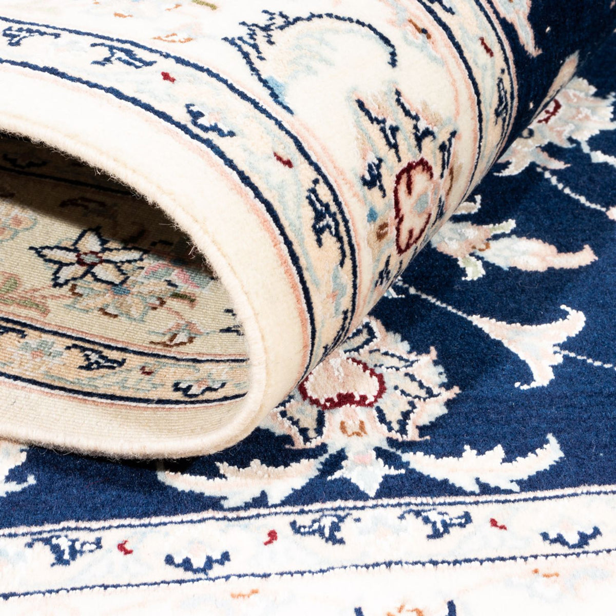 Perserteppich - Nain - Premium - 161 x 105 cm - dunkelblau