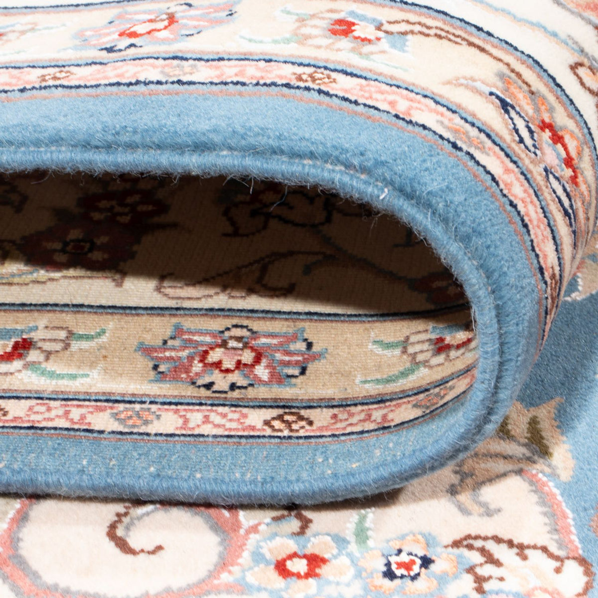 Perserteppich - Täbriz - Royal - 251 x 200 cm - hellblau