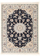 Perserteppich - Nain - Premium - 132 x 74 cm - dunkelblau