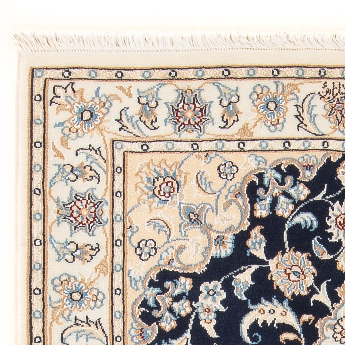 Perserteppich - Nain - Premium - 120 x 80 cm - dunkelblau