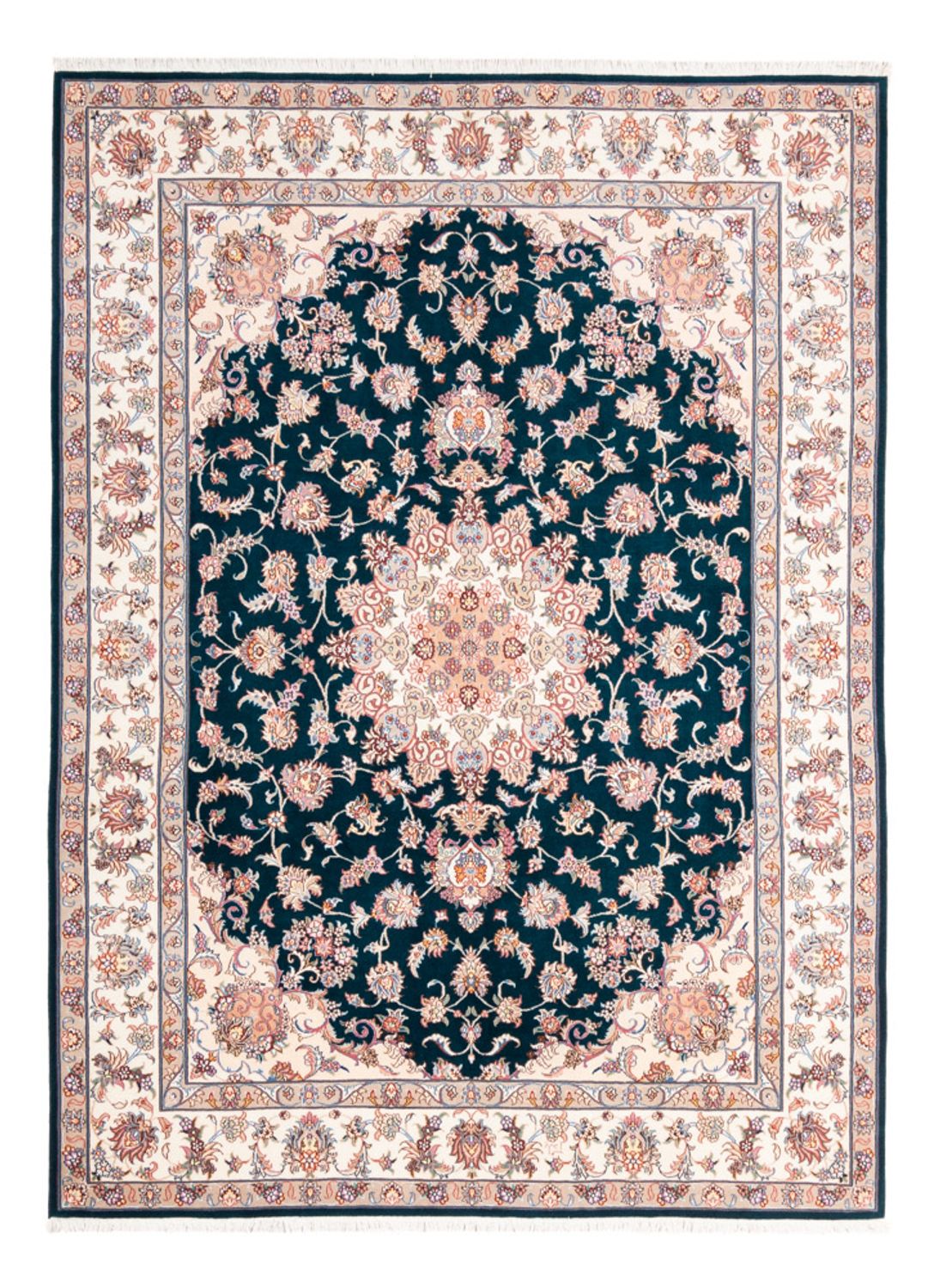 Perserteppich - Täbriz - Royal - 235 x 168 cm - dunkelgrün