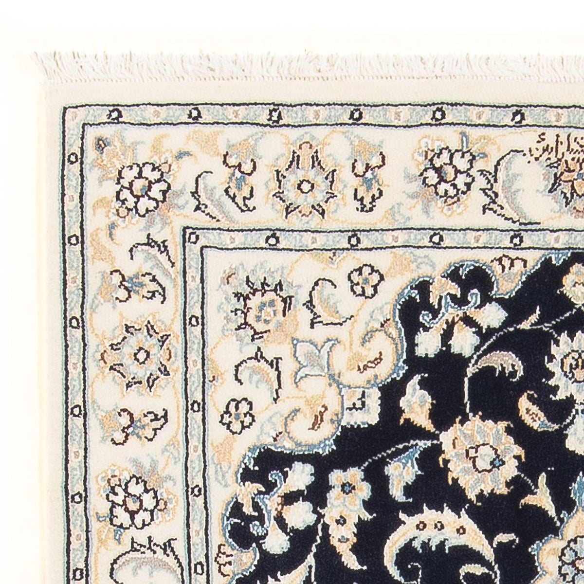 Perserteppich - Nain - Premium - 118 x 80 cm - dunkelblau