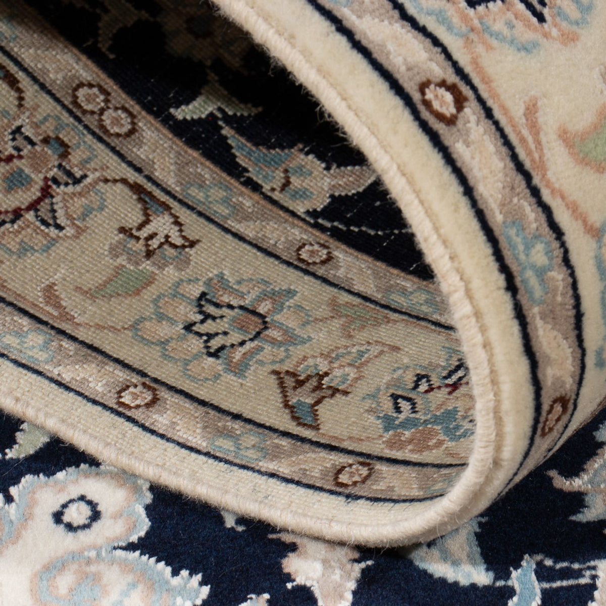 Perserteppich - Nain - Premium - 137 x 73 cm - dunkelblau