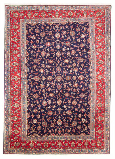 Keshan Teppich 200x295cm - Perserteppich - dunkelblau