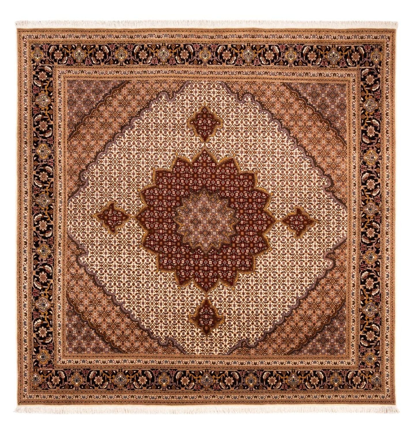 Perserteppich - Täbriz - Royal quadratisch  - 256 x 250 cm - bordeauxrot