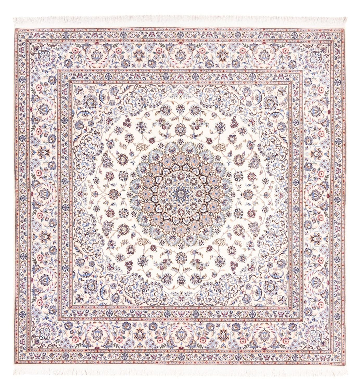 Perserteppich - Nain - Premium quadratisch  - 203 x 201 cm - creme