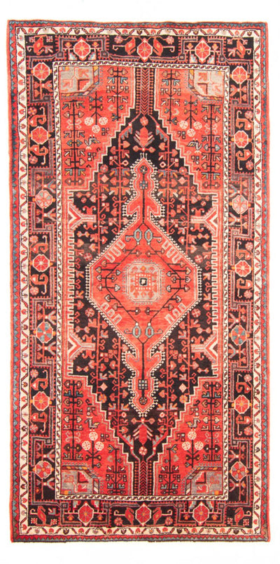 Hamadan Teppich 145x260cm - Perserteppich - dunkelblau