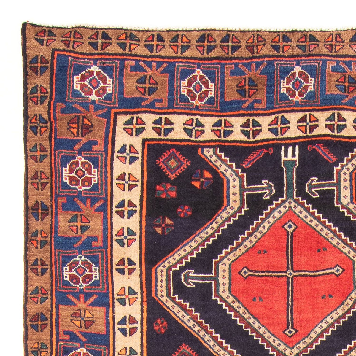 Läufer Perser - Nomadic - 380 x 153 cm - dunkelblau