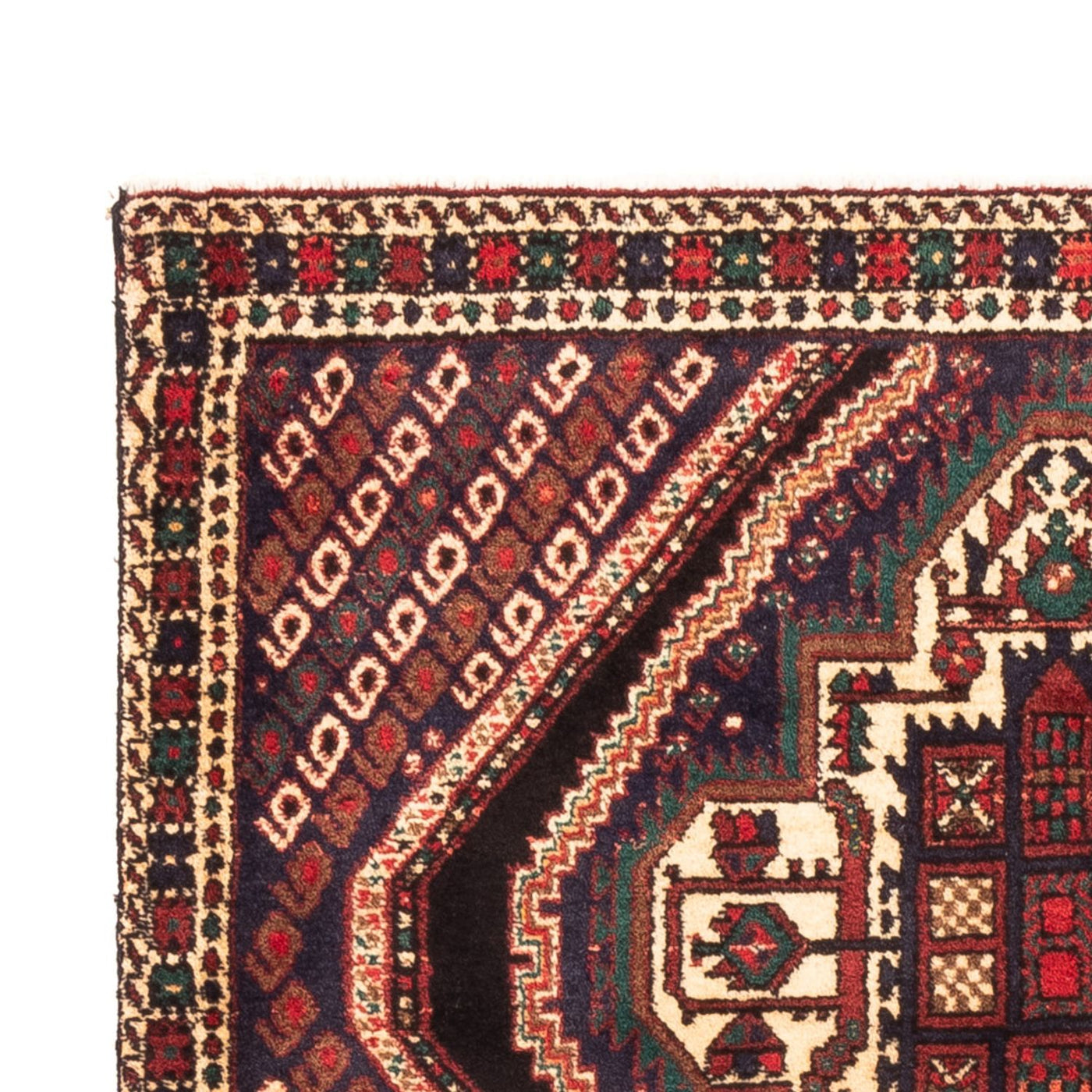 Perserteppich - Nomadic - 150 x 108 cm - bordeauxrot