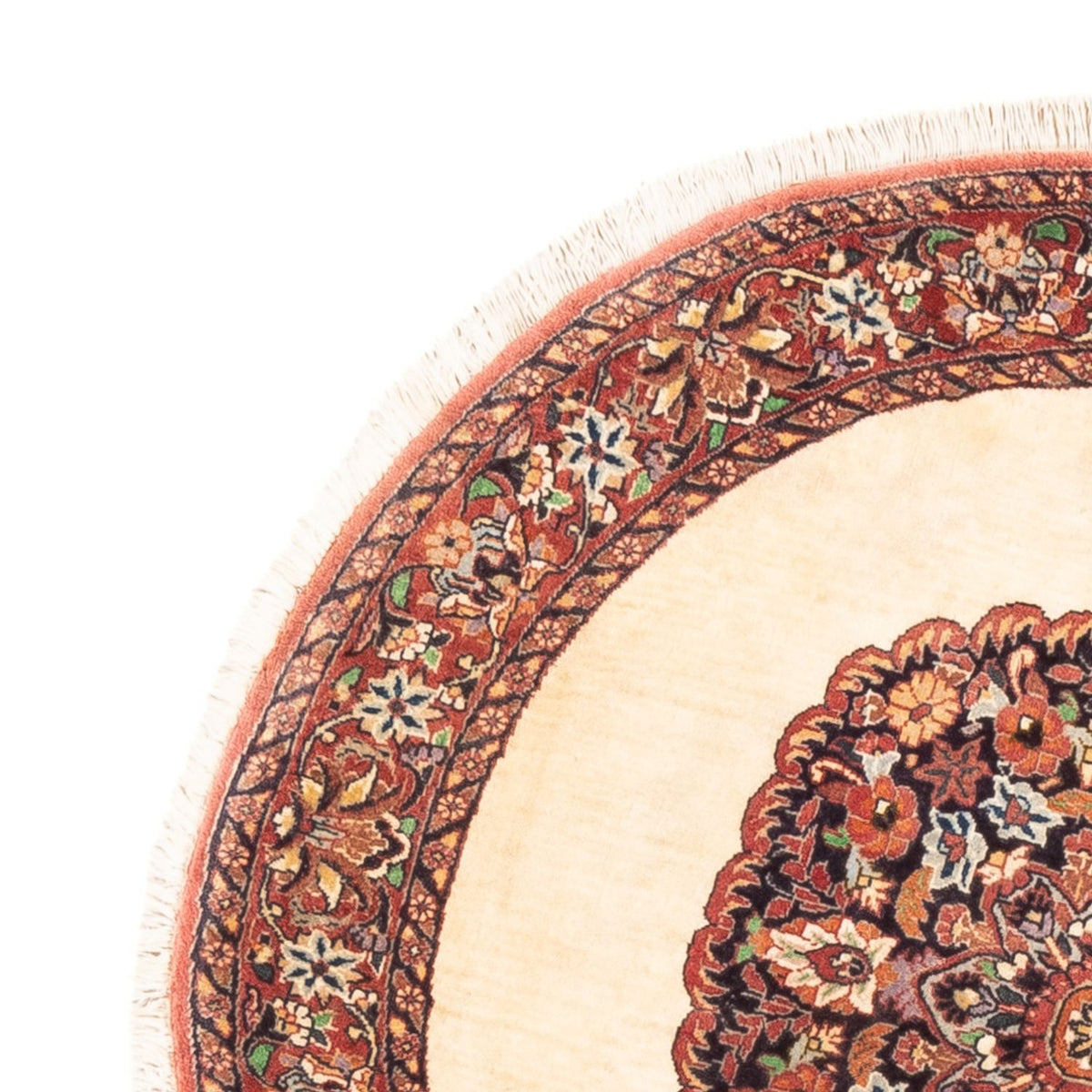 Perserteppich - Bidjar - Royal rund  - 100 x 100 cm - creme