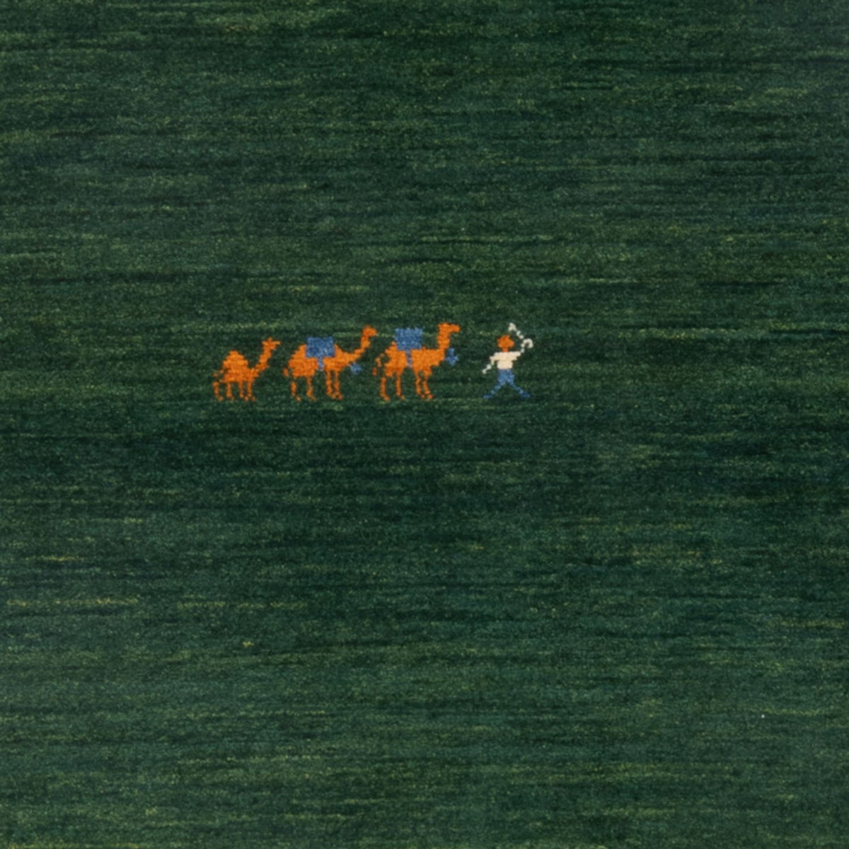 Gabbeh Teppich - Perser - 151 x 104 cm - dunkelgrün