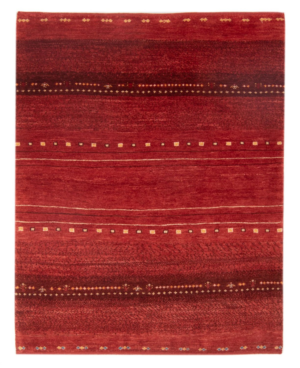 Gabbeh Teppich - Perser - 140 x 102 cm - dunkelrot