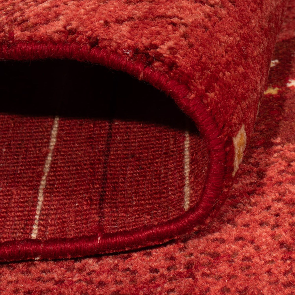 Gabbeh Teppich - Perser - 140 x 102 cm - dunkelrot