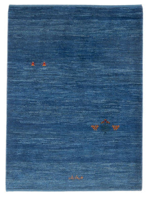 Gabbeh Teppich - Perser - 147 x 102 cm - seeblau