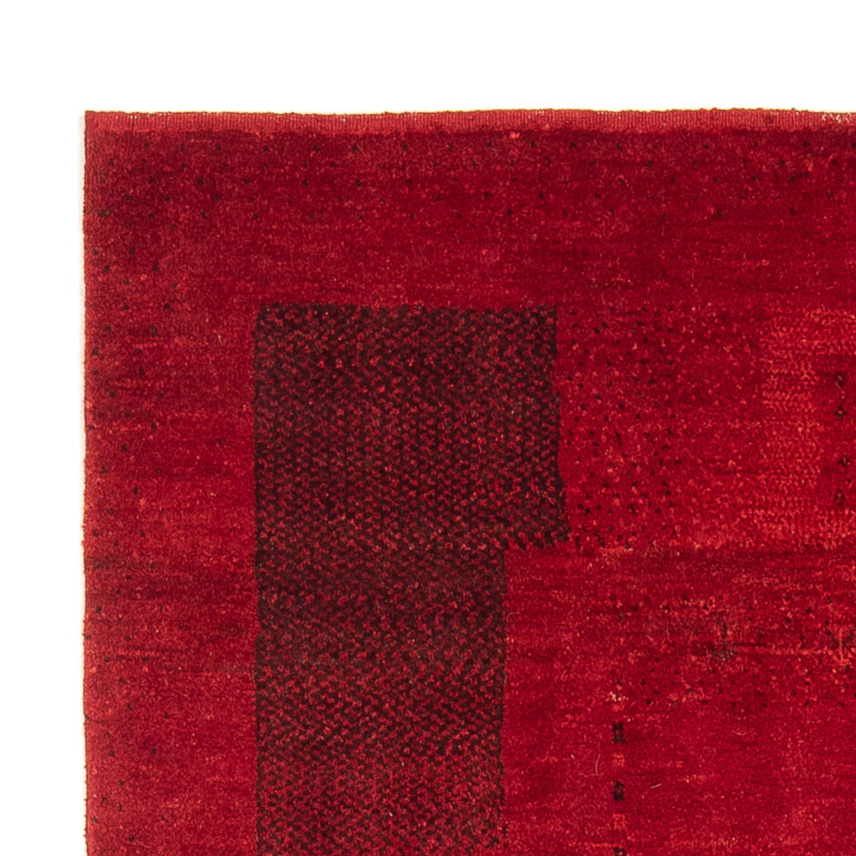 Gabbeh Persisch Teppich 127x180cm - Perserteppich Wollteppich - dunkelrot