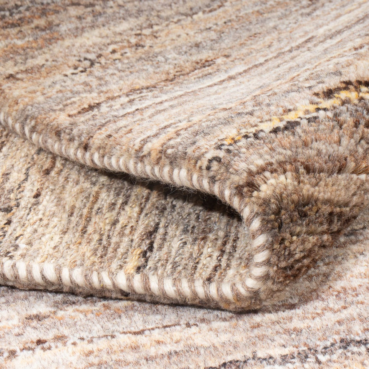 Gabbeh Teppich - Perser - 194 x 154 cm - dunkelbeige