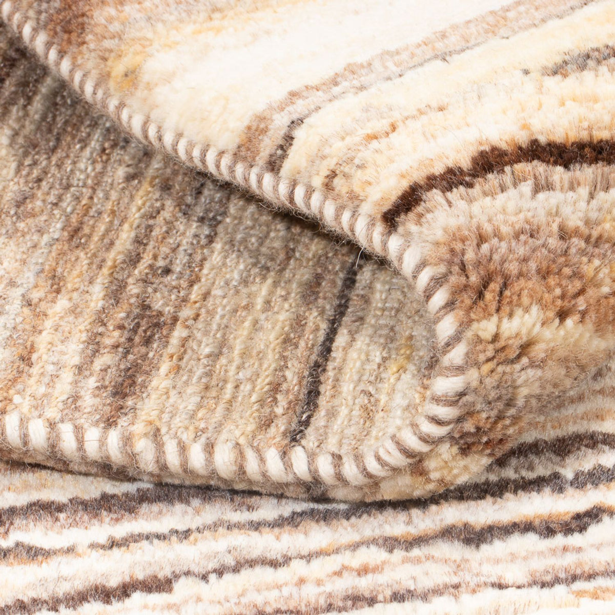 Gabbeh Teppich - Perser - 146 x 106 cm - dunkelbeige