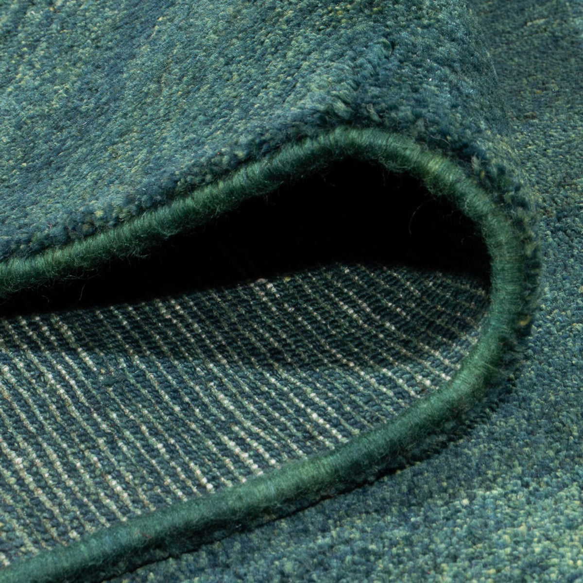 Gabbeh Teppich - Perser - 380 x 335 cm - dunkelgrün