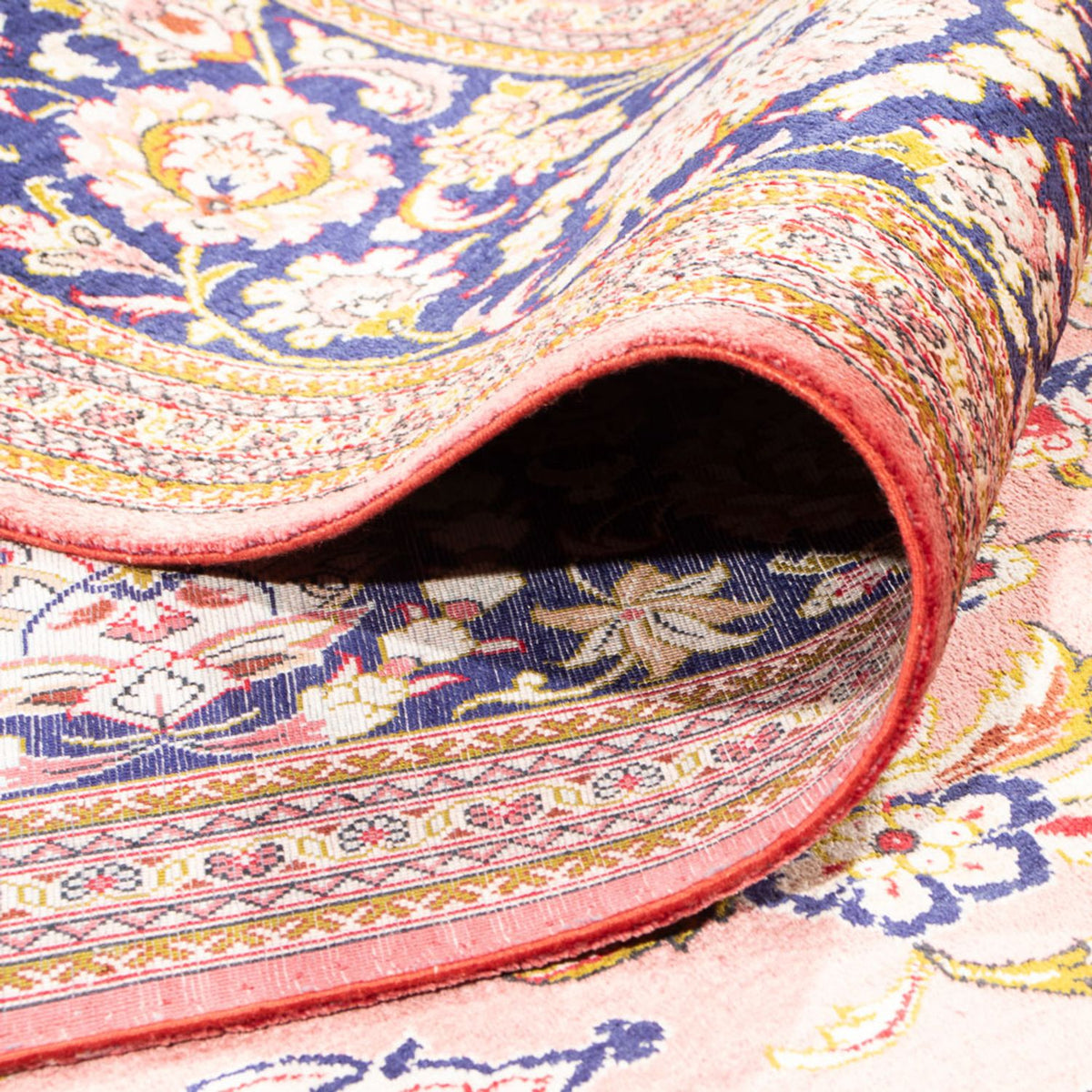 Seidenteppich - Ghom Seide - Premium quadratisch  - 247 x 247 cm - hellrot