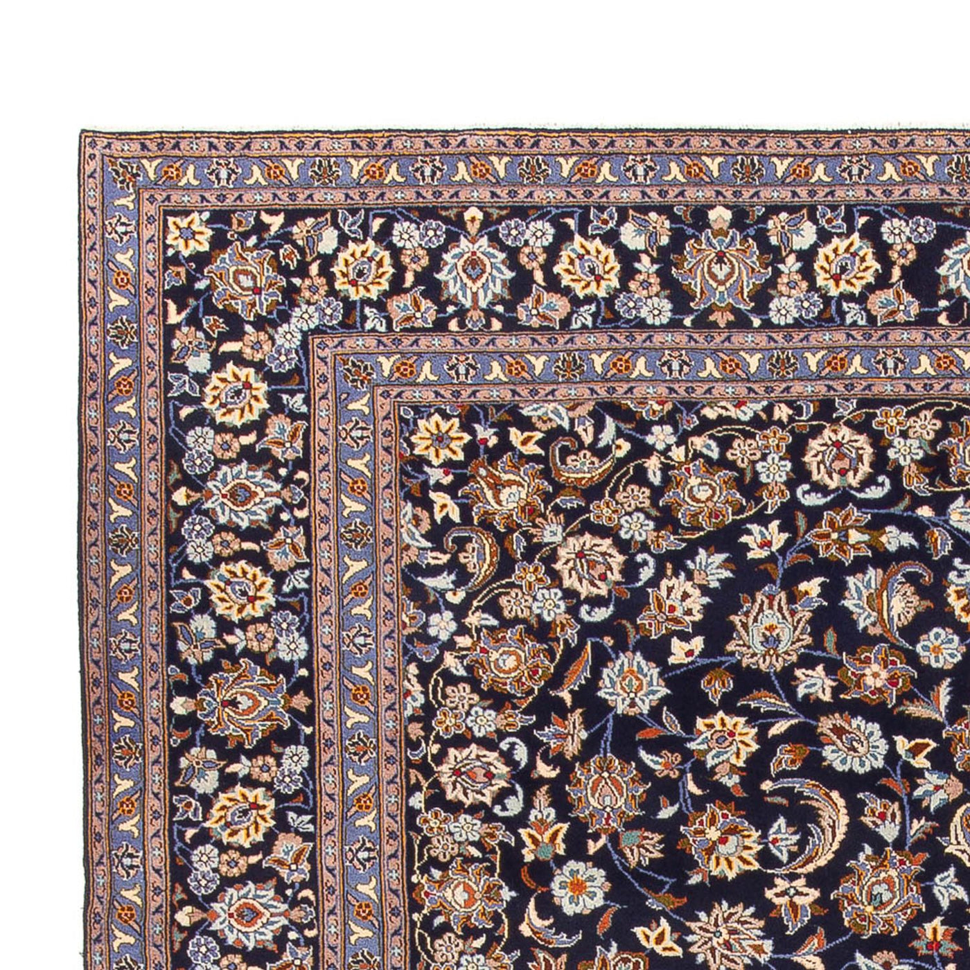 Perserteppich - Keshan - 395 x 292 cm - dunkelblau