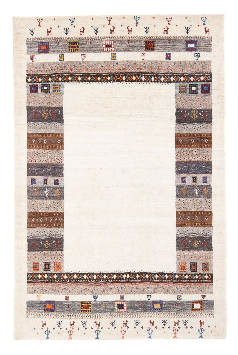 Gabbeh Teppich - Loribaft Perser - 136 x 85 cm - mehrfarbig