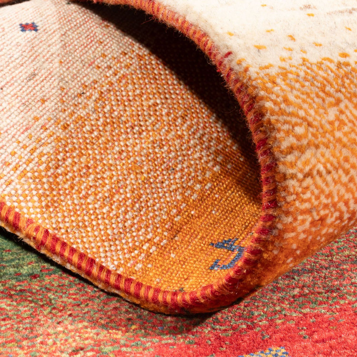 Gabbeh Teppich - Loribaft Perser - 131 x 82 cm - mehrfarbig