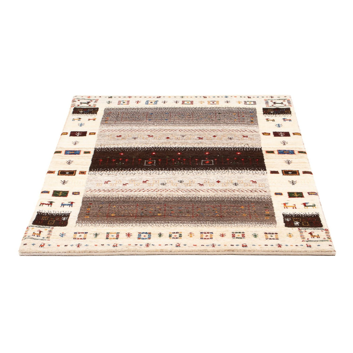 Gabbeh Teppich - Loribaft Perser - 126 x 84 cm - mehrfarbig