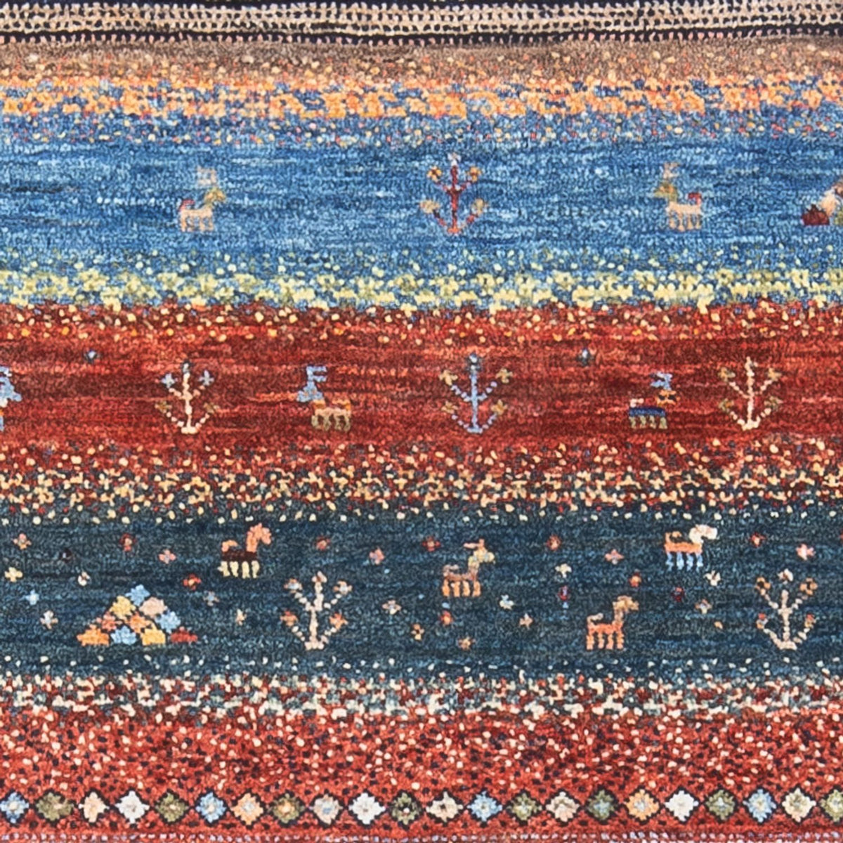 Gabbeh Teppich - Loribaft Perser - 130 x 80 cm - mehrfarbig