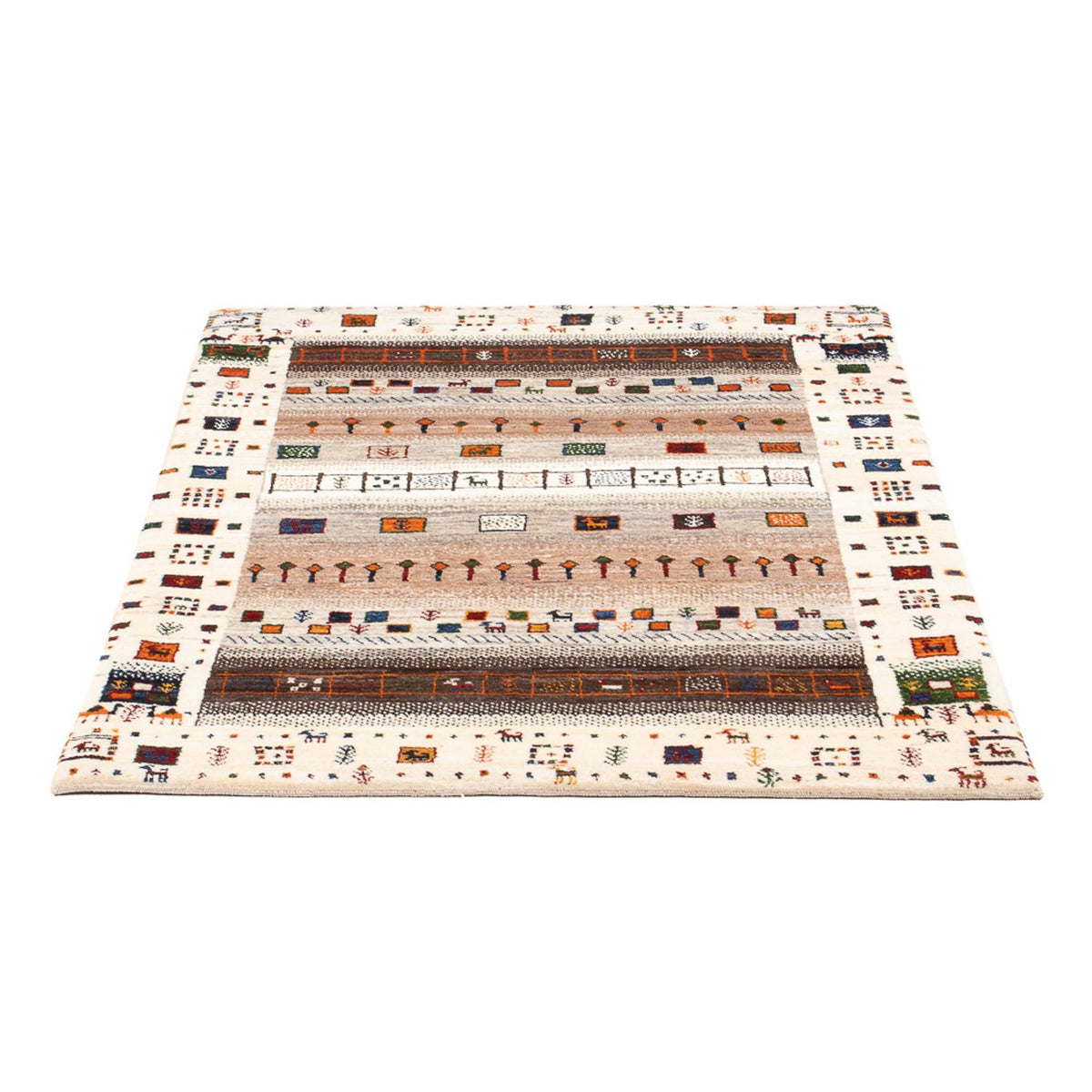 Gabbeh Teppich - Loribaft Perser - 127 x 84 cm - mehrfarbig