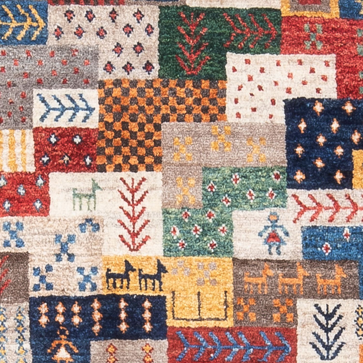 Gabbeh Teppich - Loribaft Perser - 129 x 78 cm - mehrfarbig