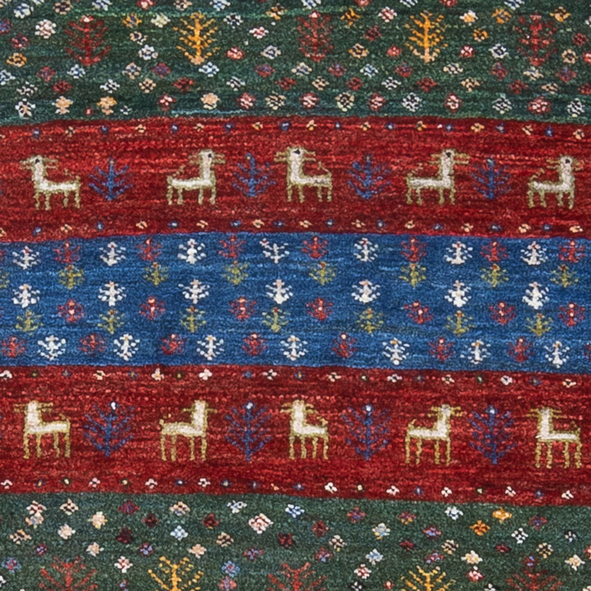 Gabbeh Teppich - Loribaft Perser - 131 x 86 cm - mehrfarbig