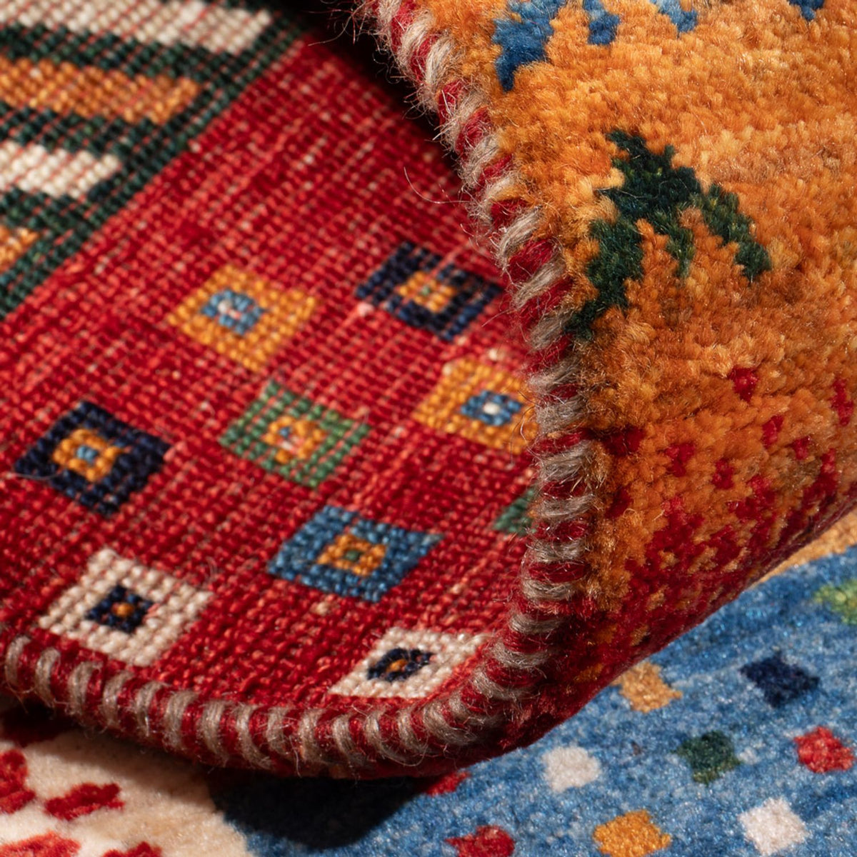 Gabbeh Teppich - Loribaft Perser - 130 x 82 cm - mehrfarbig