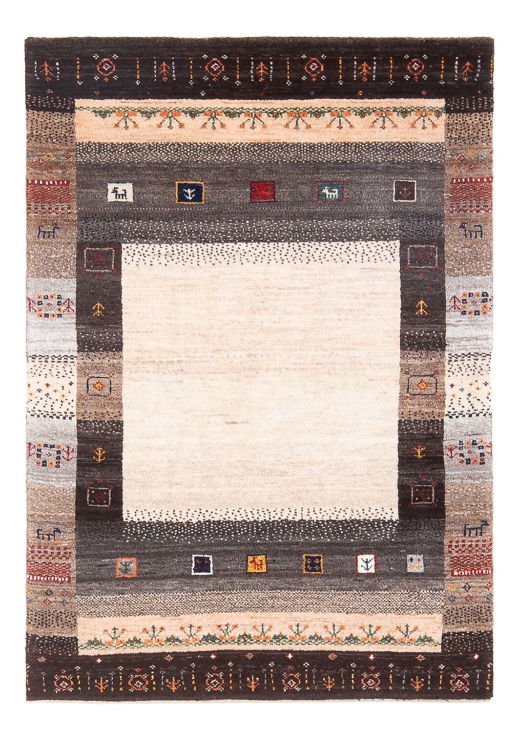 Gabbeh Teppich - Loribaft Perser - 121 x 80 cm - mehrfarbig
