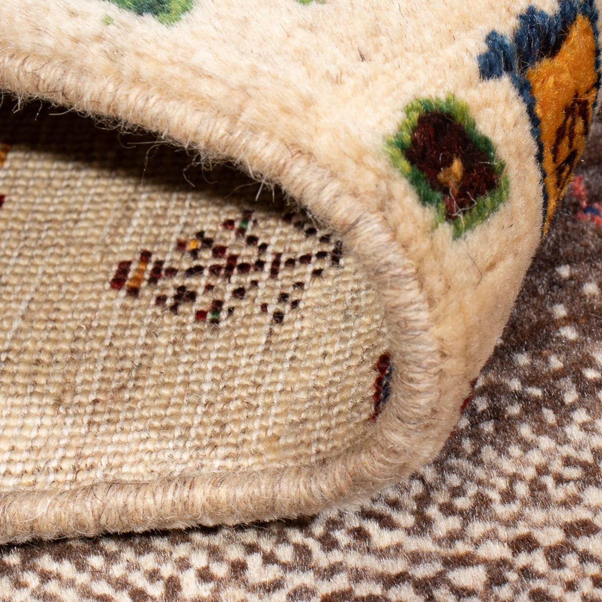 Gabbeh Teppich - Loribaft Perser - 123 x 86 cm - mehrfarbig