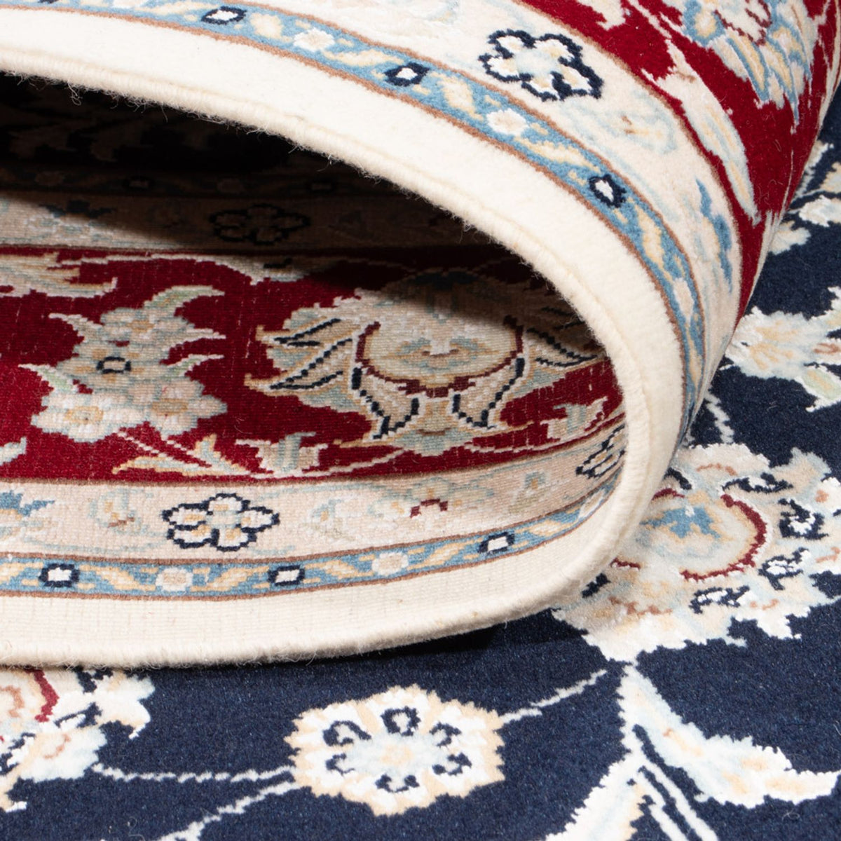 Perserteppich - Nain - Royal - 203 x 145 cm - dunkelblau