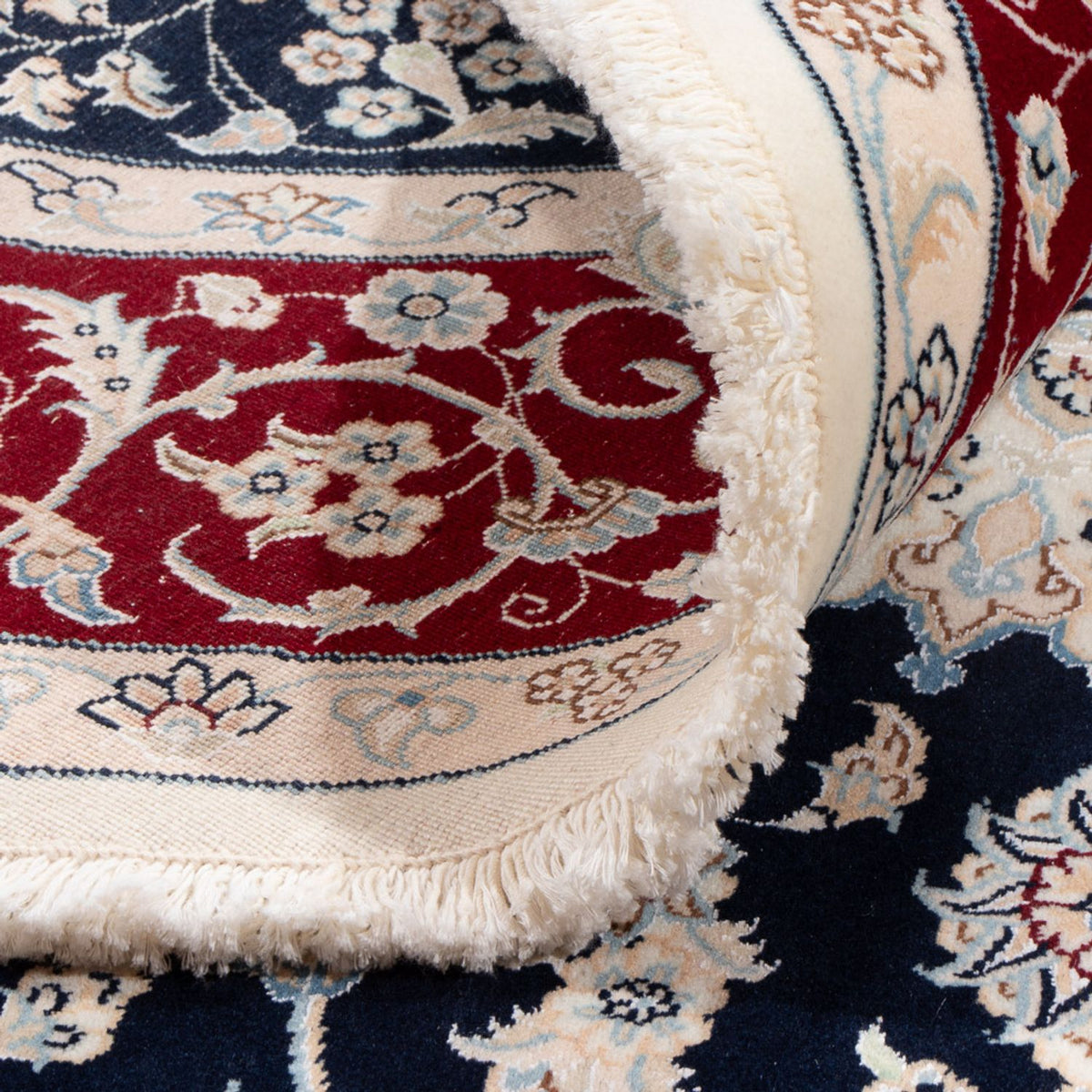 Perserteppich - Nain rund  - 200 x 200 cm - dunkelblau