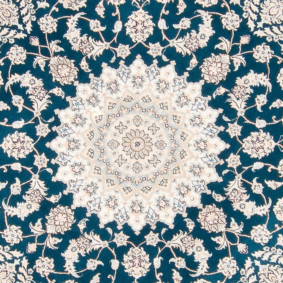 Perserteppich - Nain rund  - 200 x 200 cm - blau