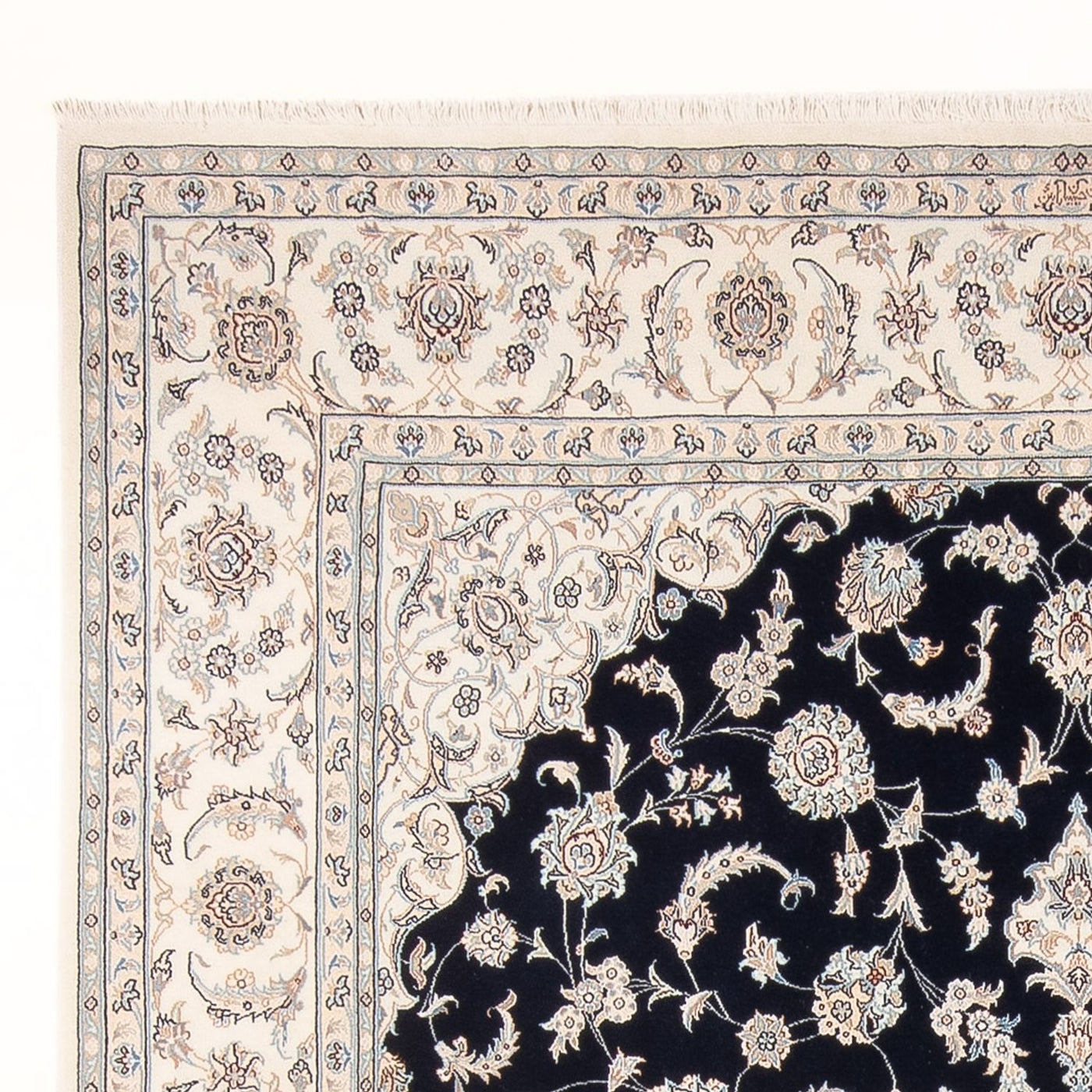 Perserteppich - Nain - Premium - 275 x 228 cm - dunkelblau