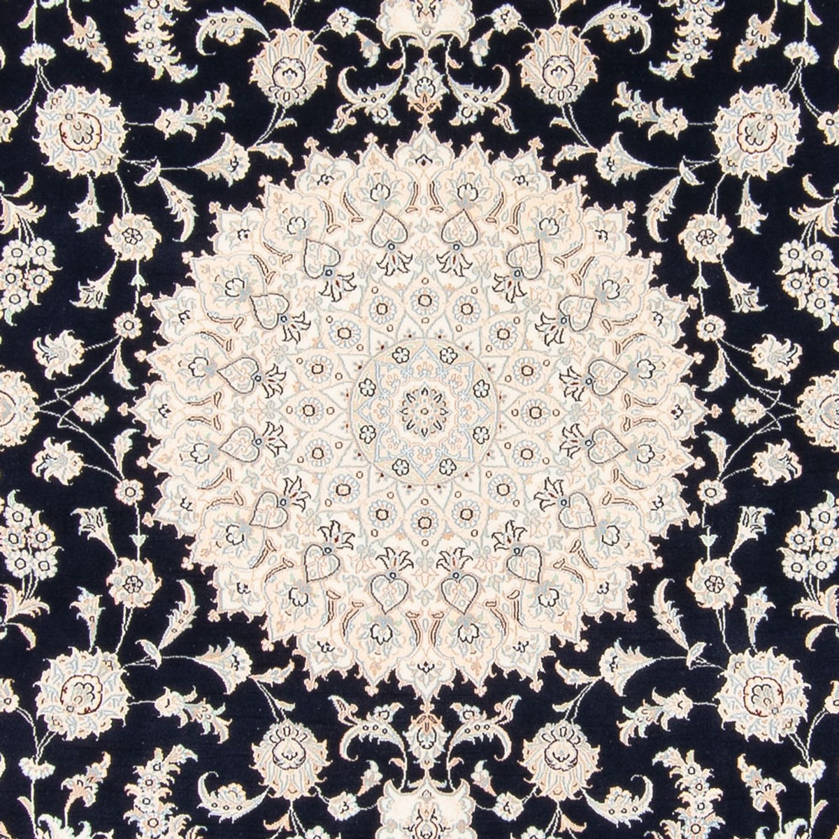 Perserteppich - Nain quadratisch  - 259 x 247 cm - dunkelblau