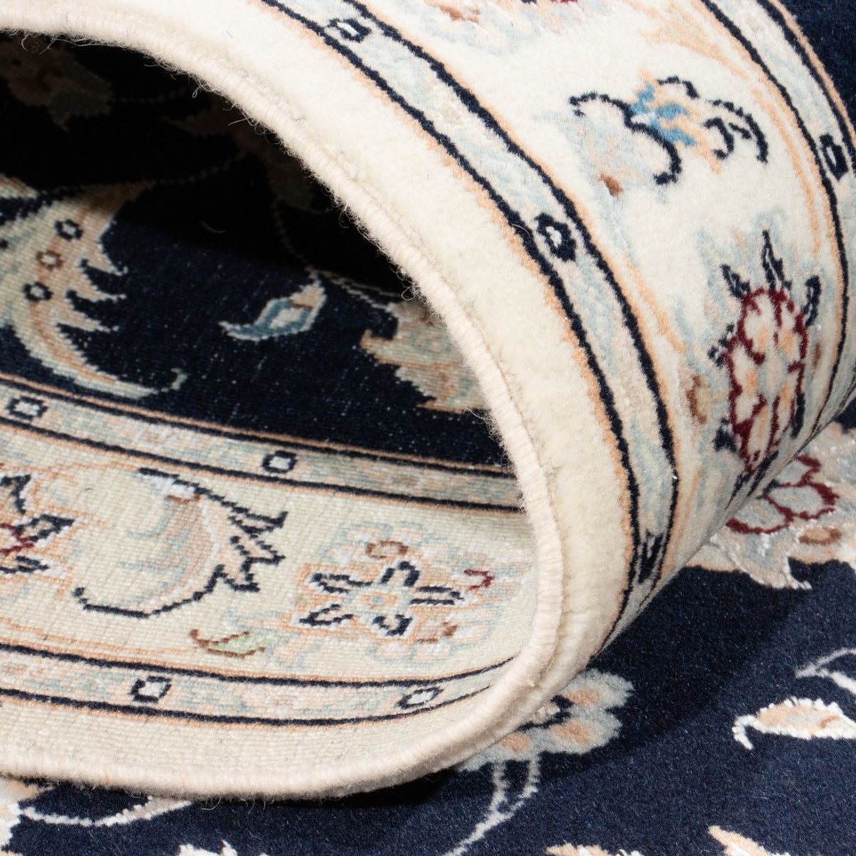 Läufer Perser - Nain - Royal - 200 x 80 cm - dunkelblau