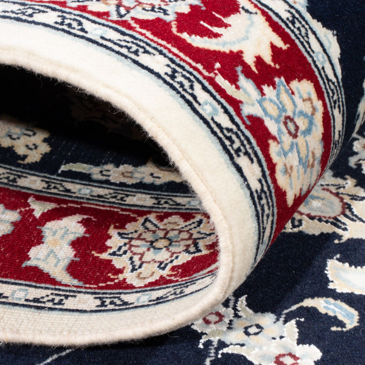 Läufer Perser - Nain - Royal - 203 x 81 cm - dunkelblau