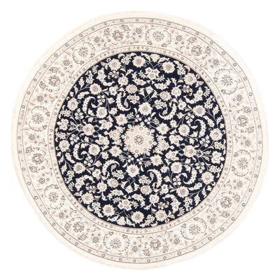 Perserteppich - Nain rund  - 202 x 202 cm - dunkelblau