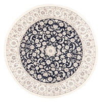 Perserteppich - Nain rund  - 202 x 202 cm - dunkelblau