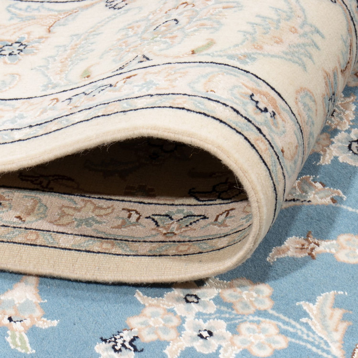 Perserteppich - Nain - 251 x 168 cm - blau